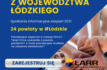 Plakat „Wsparcie dla firm z województwa łódzkiego”