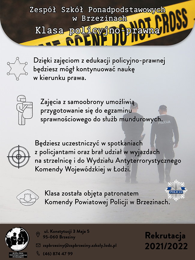 Plakat Klasa Policyjno - Prawna